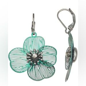 Simply Vera • Vera Wang Lever-back Small Flower Drop Earrings New